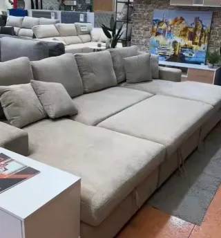 Sofá Cama doblre chaise longue Forma U