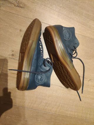 Converse All Star Piel Azul
