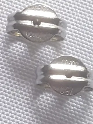 Pendientes oro blanco circonita/cristal.Precioso.