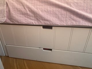 Cama nido blanca madera con cajones