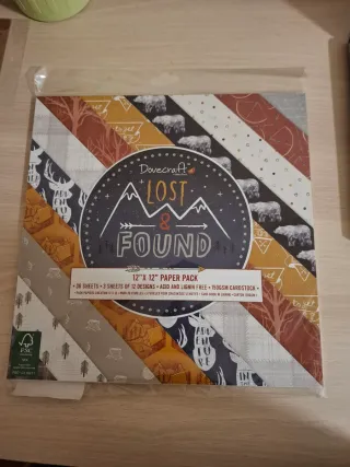 Pack Papel Scrapbooking Dovecraft Lost & Found