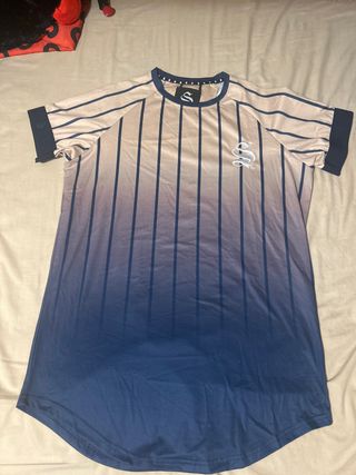Camiseta Sinner S/S Rayas Degradado Azul/Marrón