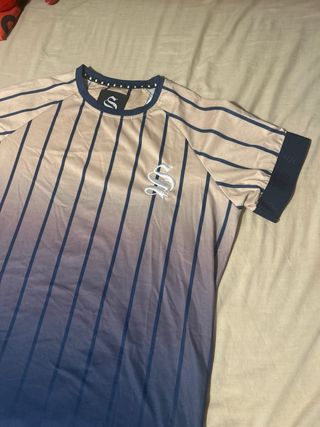 Camiseta Sinner S/S Rayas Degradado Azul/Marrón