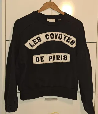 Sudadera Les Coyotes de Paris Negra Mujer