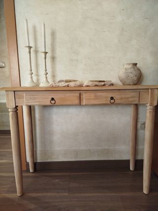 Consola recibidor de madera maciza 