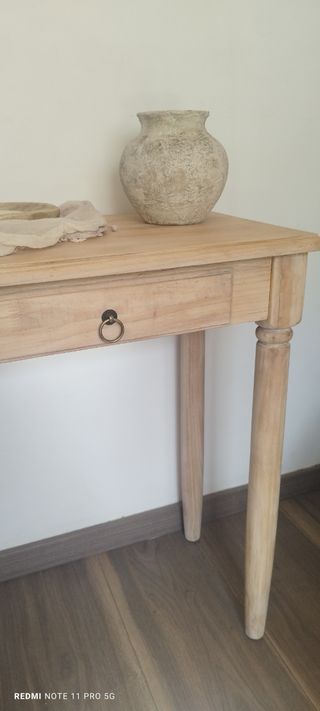 Consola recibidor de madera maciza 
