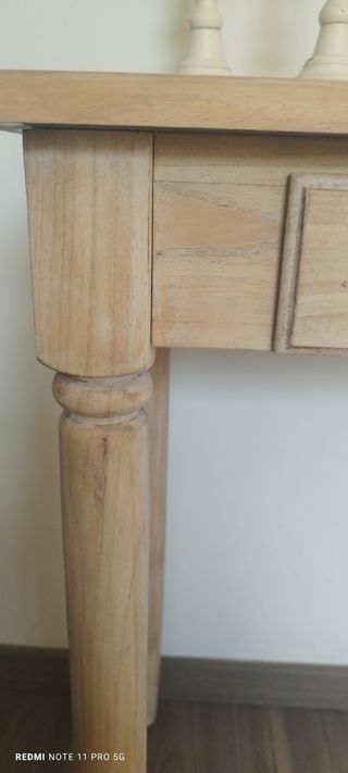 Consola recibidor de madera maciza 