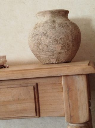 Consola recibidor de madera maciza 