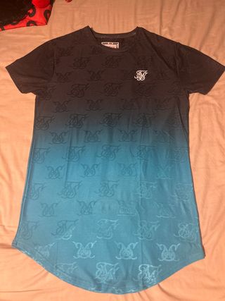 Camiseta SikSilk degradado azul verde