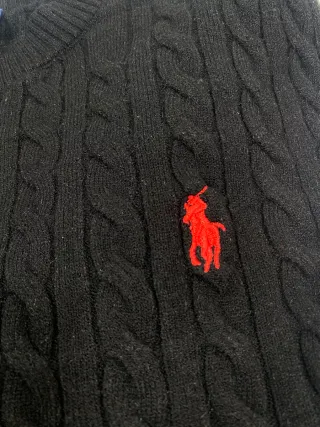 Jersey Polo Ralph Lauren Negro Nudos 