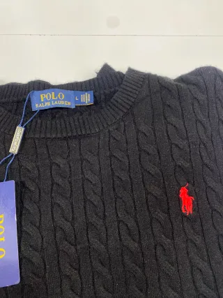 Jersey Polo Ralph Lauren Negro Nudos 