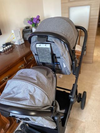 Carro gemelar Hauck gris