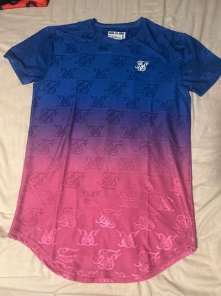 Camiseta SikSilk Degradado Azul/Rosa