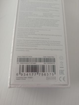 Sin abrir. Xiaomi Watch S1 Active Azul