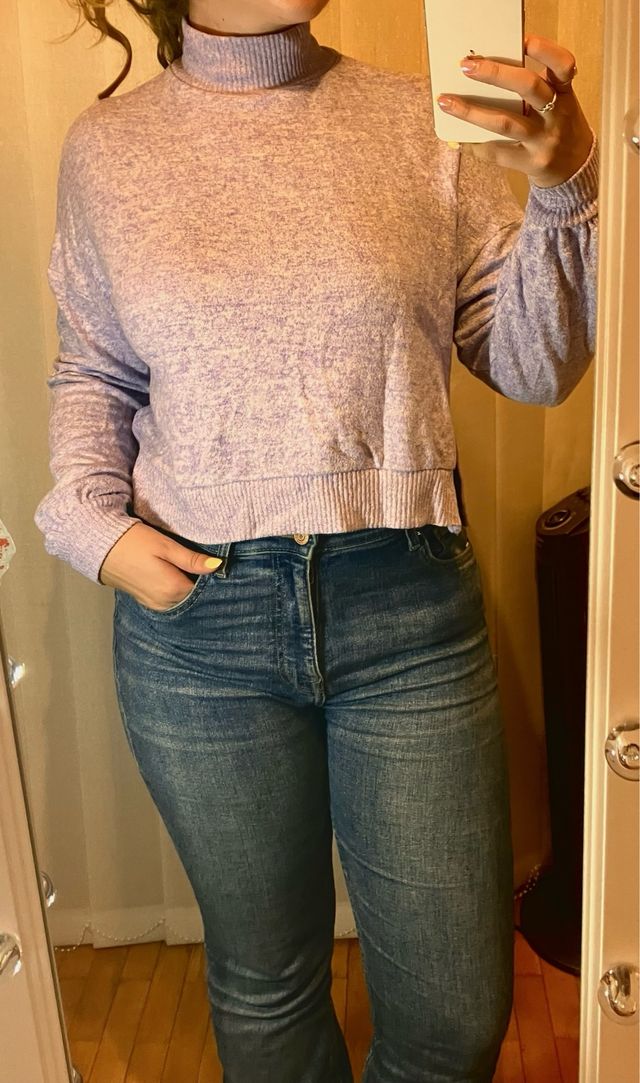 Jersey lila cuello alto