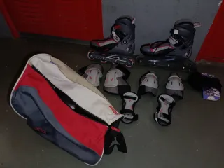 Patines en línea adultos + protecciones