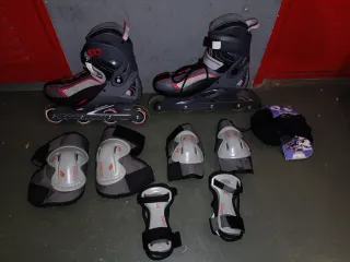 Patines en línea adultos + protecciones