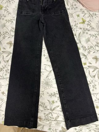 Pantalón ancho Stradivarius negro Talla 32