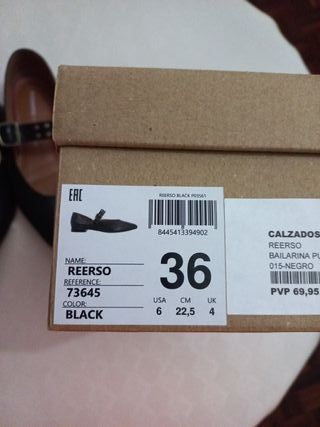 Bailarinas Gioseppo Talla 36 Negras