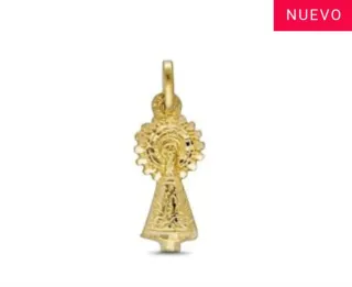 Medalla Maciza Virgen Pilar en Oro Ley de 18 Klt.