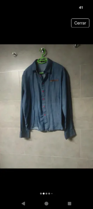 Camisa de hombre azul