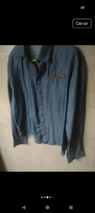 Camisa de hombre azul