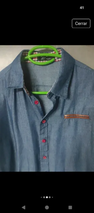 Camisa de hombre azul