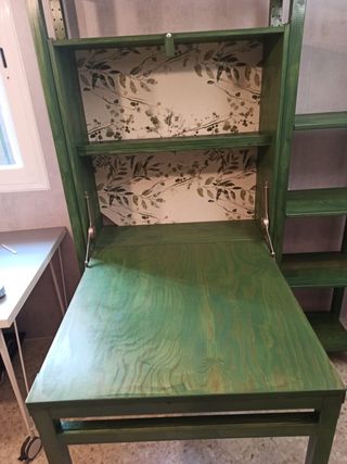 Estantería IVAR Ikea con mesa plegable