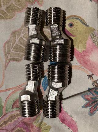 4 Adaptadores Fontanería Latón