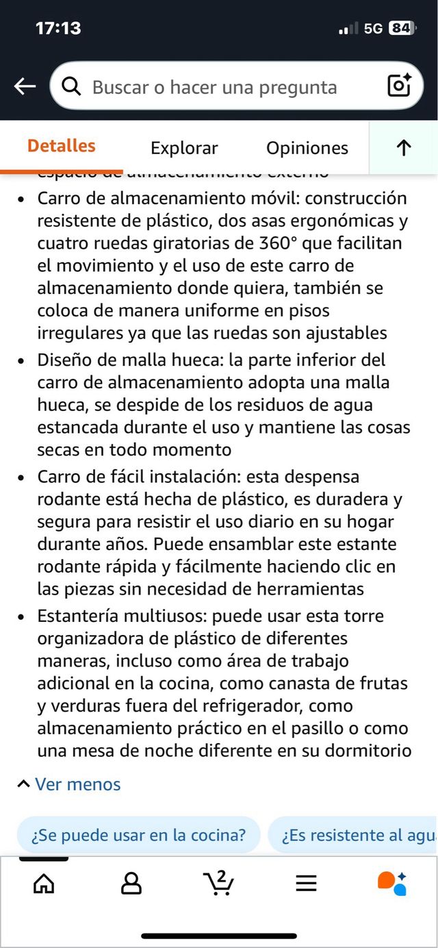 Carrello di stoccaggio bianco a 3 livelli. Rif. 105.