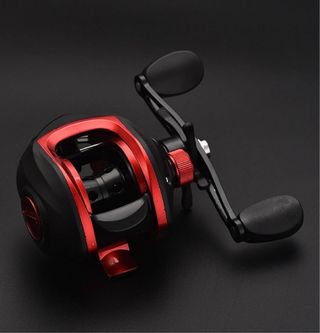 Carrete de Pesca Casting Negro/Rojo
