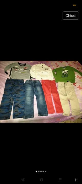 Lotto Set 25 capi abbigliamento bambino 4/5 anni