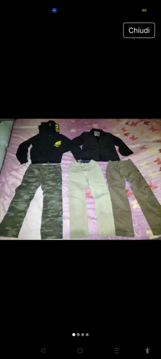 Lotto Set 25 capi abbigliamento bambino 4/5 anni