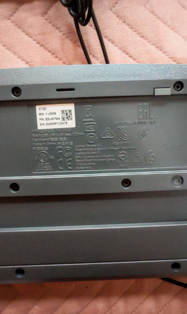 Tastiera Logitech K120 USB Cablata