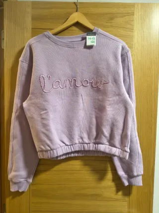 Sudadera Primark Morada L'amour