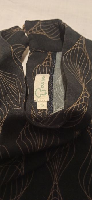 Conjunto Blusa y Falda Negro/Dorado