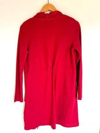 Cardigan rosso Zero nuovo lungo tasche S