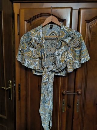 Bléiser blanco camisa top