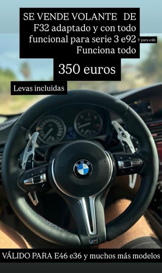 Volante BMW F32 adaptado para E46/E36 y e92