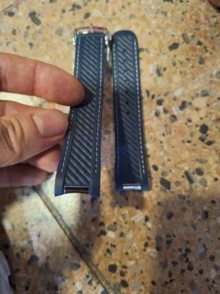 Brazalete caucho Omega Seamaster 20mm azul