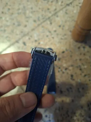 Brazalete caucho Omega Seamaster 20mm azul