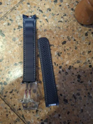 Brazalete caucho Omega Seamaster 20mm azul