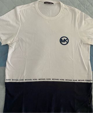 T-shirt Michael Kors MK bianca e blu