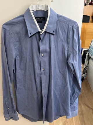 Camisa Zara Azul Talla M