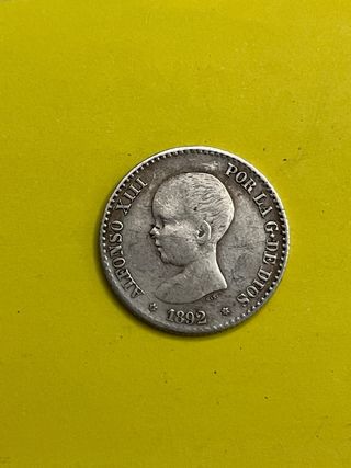 50 céntimos Alfonso XIII 1842 Plata