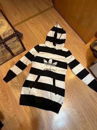 Vestido Sudadera Adidas Rayas Mujer