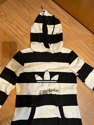 Vestido Sudadera Adidas Rayas Mujer