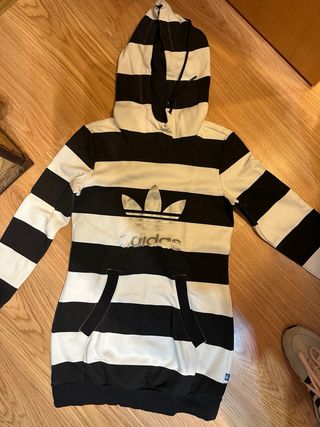 Vestido Sudadera Adidas Rayas Mujer