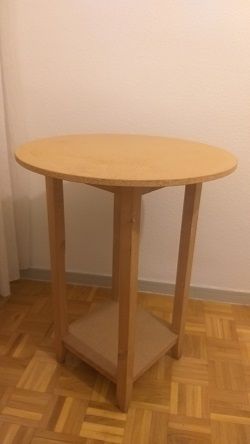 Mesa camilla redonda tela blanca
