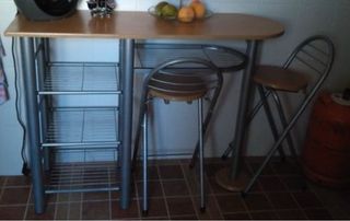 Mesa de cocina madera y metal